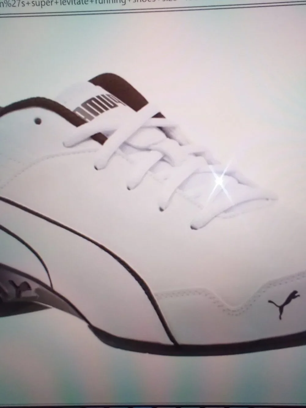 Puma Super Levitate White/ Black Leather Size 10 Running Shoes 69.00 New in Box!